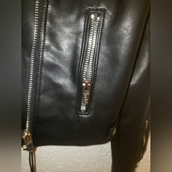 SOLD- NWT - BLANKNYC. Faux-Leather Biker Jacket - Picture 5 of 11